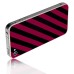 Contrast Color Twill Pattern Glass iPhone 4 Backplate - Red / Black