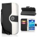 Cool Iron Buckle Magnetic Stand Leather Case with Card Slot for Samsung Galaxy S4 - Black