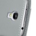 Cool Iron Buckle Magnetic Stand Leather Case with Card Slot for Samsung Galaxy S4 - Grey