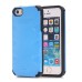 Cool Rhombus Pattern Sleek Hybrid PC and TPU Back Case Cover for iPhone SE / 5 / 5s - Blue