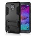 Cool Solid Iron Bear Design Hybrid PC and TPU Stand Case for Samsung Galaxy Note 4 - Black