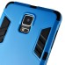 Cool Solid Iron Bear Design Hybrid PC and TPU Stand Case for Samsung Galaxy Note 4 - Blue