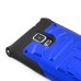 Cool Tough Armor Stand TPU and PC Hybrid Case for Samsung Galaxy Note 4 - Dark Blue