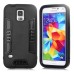 Cool Two - Tone Design TPU And PC Protective Back Case For Samsung Galaxy S5 G900 - Black