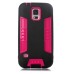 Cool Two - Tone Design TPU And PC Protective Back Case For Samsung Galaxy S5 G900 - Black And Magenta