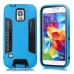 Cool Two - Tone Design TPU And PC Protective Back Case For Samsung Galaxy S5 G900 -Light Blue And Black Background