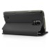 Craquelure Stand Magnetic Switch Leather Case for Samsung Galaxy Note 4 - Black