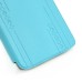 Craquelure Stand Magnetic Switch Leather Case for Samsung Galaxy Note 4 - Light Blue