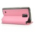 Craquelure Stand Magnetic Switch Leather Case for Samsung Galaxy Note 4 - Pink