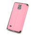 Craquelure Stand Magnetic Switch Leather Case for Samsung Galaxy Note 4 - Pink