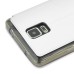 Craquelure Stand Magnetic Switch Leather Case for Samsung Galaxy Note 4 - White