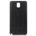Crocodile Grain Texture Leather Coated Battery Door Back Cover For Samsung Galaxy Note 3 N9000 N9005 N9006 - Black