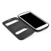 Cross Grain Folio TPU Jelly Case Flip Cover With Screen View For Samsung Galaxy S3 i9300 - Black