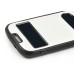 Cross Grain Folio TPU Jelly Case Flip Cover With Screen View For Samsung Galaxy S3 i9300 - White