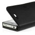 Cross Grain Magnetic Leather Case With Stand For iPhone 4 / 4S - Black