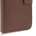 Cross Grain Magnetic Leather Case With Stand For iPhone 4 / 4S - Brown