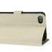 Cross Grain Magnetic Leather Case With Stand For iPhone 4 / 4S - White