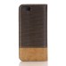 Cross Pattern Crazy-Horse Skin Flip  Leather Case with Card Slot for iPhone 7 - Dark brown