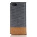 Cross Pattern Crazy-Horse Skin Flip  Leather Case with Card Slot for iPhone 7 - Grey