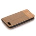 Cross Pattern Crazy-Horse Skin Flip  Leather Case  with Card Slot for iPhone 7 - Wood brown