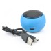 Cute Mini Stretch Speaker For Any Mp3 Mp4 Smartphone Tablet And PC - Blue