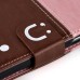 Cute Smile Face Dual Color Magnetic Stand Leather Case with Card Holder for Samsung Galaxy S5 - Brown/Pink