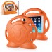 Cute Smile Face Shockproof Stand EVA Foam Silicone Case for iPad Mini - Orange