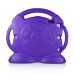 Cute Smile Face Shockproof Stand EVA Foam Silicone Case for iPad Mini - Purple