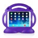 Cute Smile Face Shockproof Stand EVA Foam Silicone Case for iPad Mini - Purple