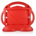 Cute Smile Face Shockproof Stand EVA Foam Silicone Case for iPad Mini - Red