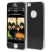 Decorative Aluminum Back And Front Skin Sticker Cover With Screen Protector For iPhone 5 iPhone 5S - Black