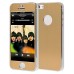 Decorative Aluminum Back And Front Skin Sticker Cover With Screen Protector For iPhone 5 iPhone 5S - Gold