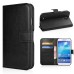 Delicate Horse Skin Magnetic Folio Wallet Stand Leather Case Cover with Card Slot for Samsung Galaxy S4 - Black