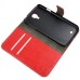 Delicate Horse Skin Magnetic Folio Wallet Stand Leather Case Cover with Card Slot for Samsung Galaxy S4 - Red