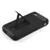 Detachable 2 in 1 TPU and PC Protective Stand Case Cover for iPhone 4 iPhone 4S - Black