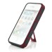 Detachable 2 in 1 TPU and PC Protective Stand Case Cover for iPhone 4 iPhone 4S - Red