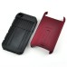 Detachable 2 in 1 TPU and PC Protective Stand Case Cover for iPhone 4 iPhone 4S - Red
