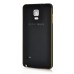 Detachable Aluminum Metal Bumper with Smooth Back Cover Case for Samsung Galaxy Note 4 - Black