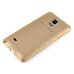 Detachable Aluminum Metal Bumper with Smooth Back Cover Case for Samsung Galaxy Note 4 - Gold