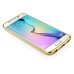 Detachable Aluminum Metal Bumper with Smooth Back Cover Case for Samsung Galaxy S6 Edge - Gold