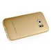 Detachable Aluminum Metal Bumper with Smooth Back Cover Case for Samsung Galaxy S6 Edge - Gold