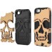 Detachable Skull Pattern Silicone And Plastic Hard Case For iPhone 5 / 5S - Rose Gold / Black