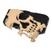 Detachable Skull Pattern Silicone And Plastic Hard Case For iPhone 5 / 5S - Rose Gold / Black