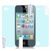 Diamond LCD Screen Protector for iPhone 4 / 4S (Front and Back) - Blue