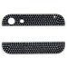 Diamond Metal at the Top and Bottom Glass Cover Replacement for iPhone 5 - White Rhinestone / Black