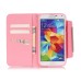 Drawing Pattern Magnetic Flip Wallet Leather Case for Samsung Galaxy S5 - Bowknot