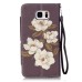 Drawing Pattern Magnetic Flip Wallet Leather Case for Samsung Galaxy S5 - Elegant White Flower