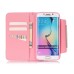 Drawing Pattern Magnetic Flip Wallet Leather Case for Samsung Galaxy S6 Edge - Bowknot