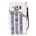 Drawing Pattern Magnetic Flip Wallet Leather Case for Samsung Galaxy S6 Edge -Delineate Giraffe