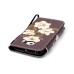 Drawing Pattern Magnetic Flip Wallet Leather Case for Samsung Galaxy S6 Edge - Elegant White Flower